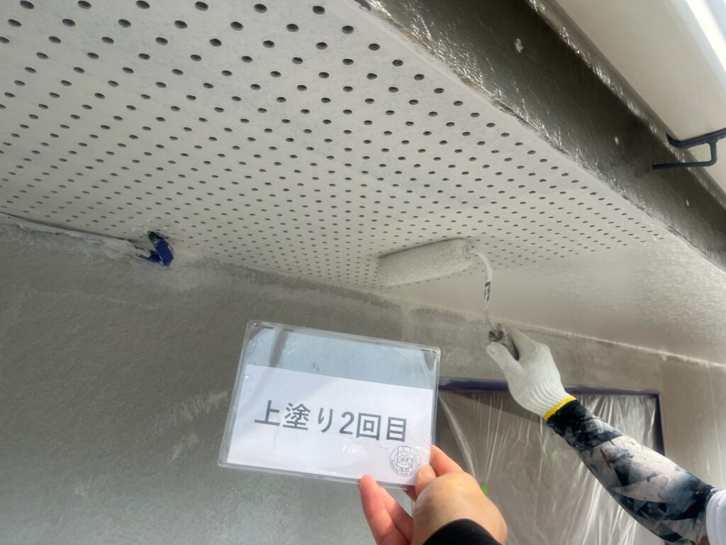 上塗り2回目の様子