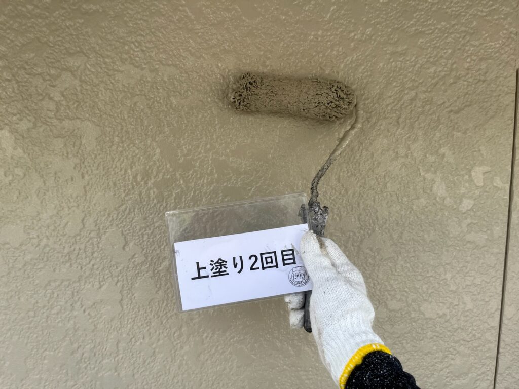 上塗り2回目の様子
