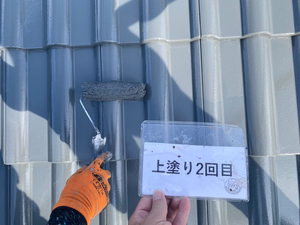 上塗り2回目状況