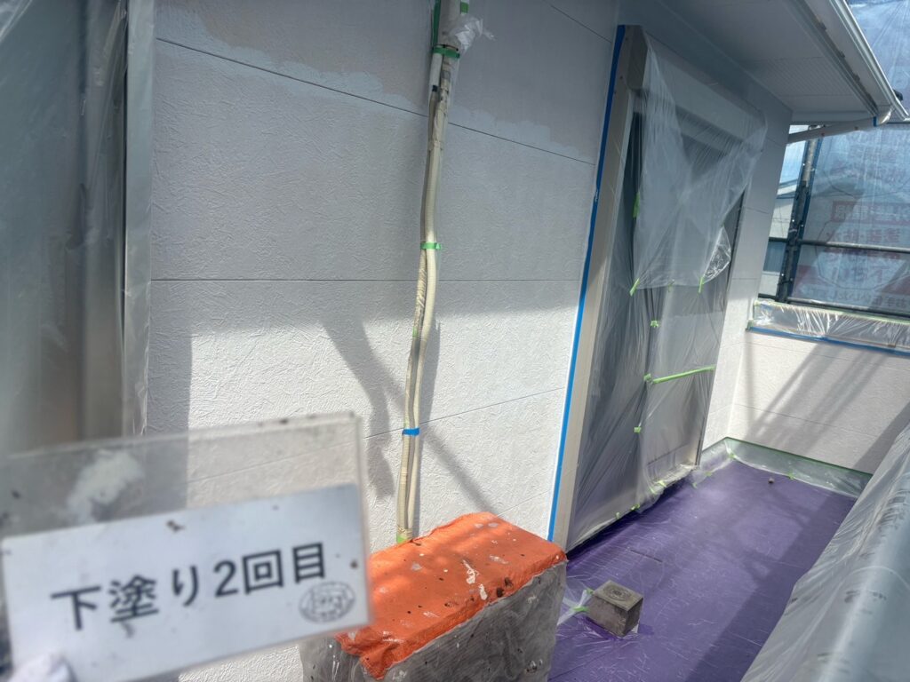外壁下塗り2回目完成