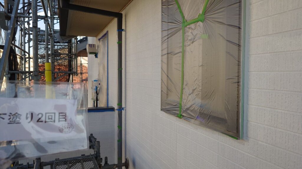 外壁下塗り2回目完成