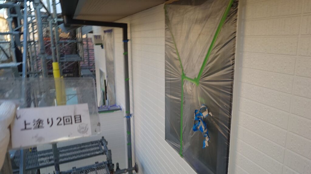外壁上塗り2回目完成