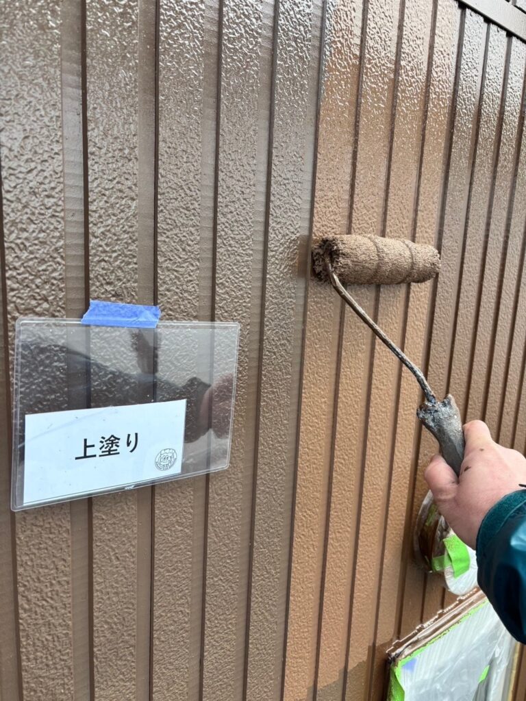 外壁塗装上塗り