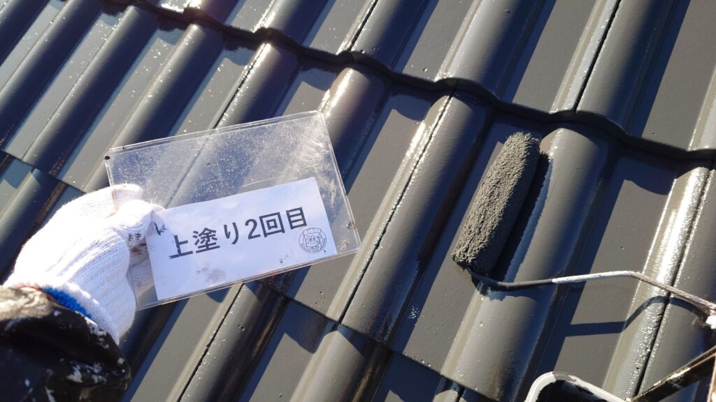 上塗り2回目状況