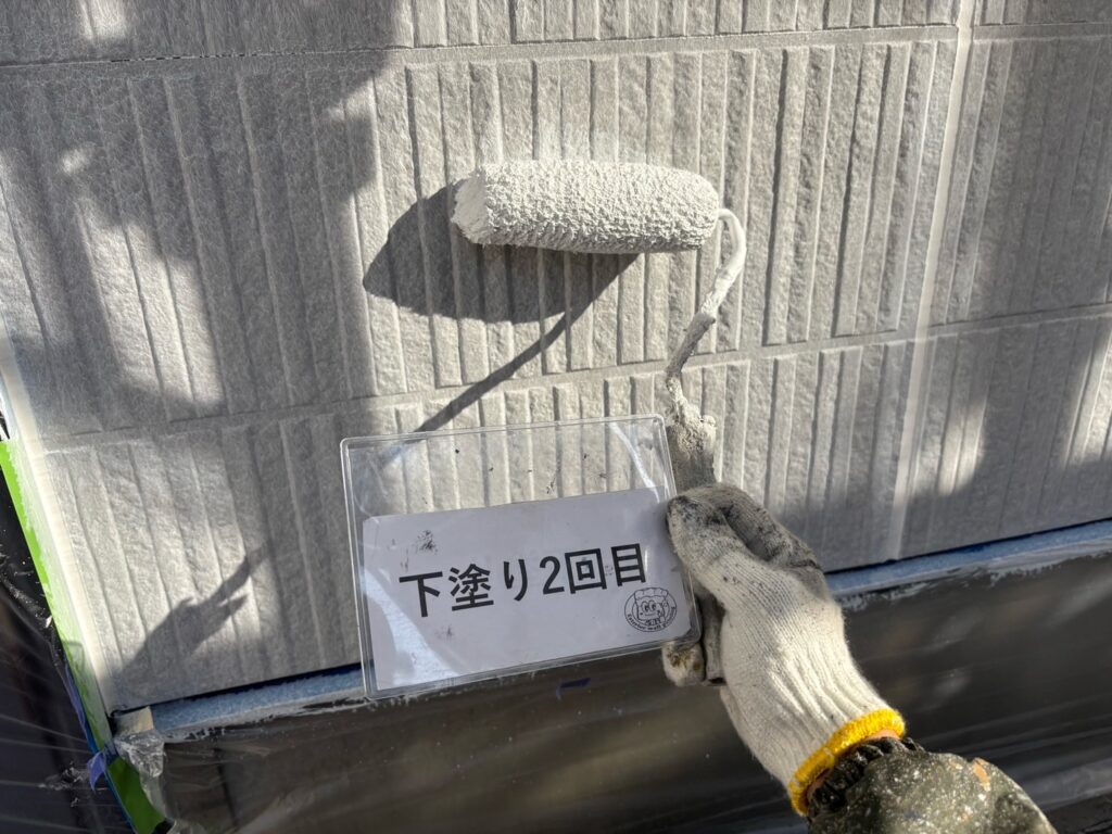 外壁下塗り2回目状況