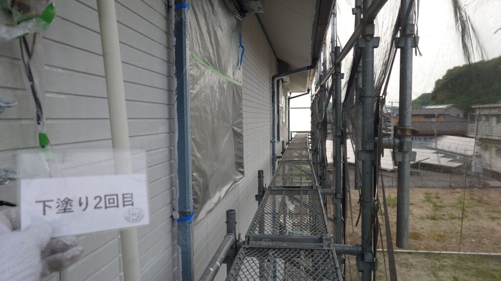外壁下塗り2回目完成