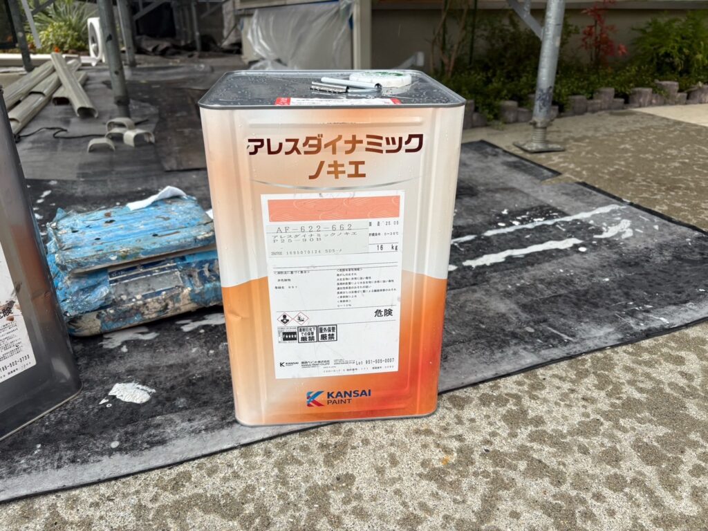 軒天塗装<br />
材料<br />
関西ペイント<br />
ダイナミックノキエ