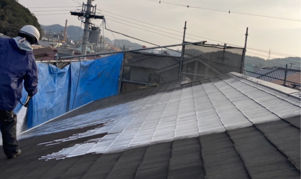 屋根<br />
バイオ洗浄状況