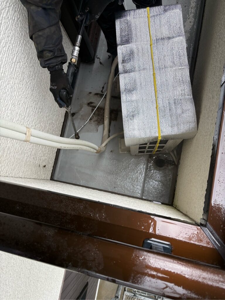 バルコニー高圧ジェット洗浄
