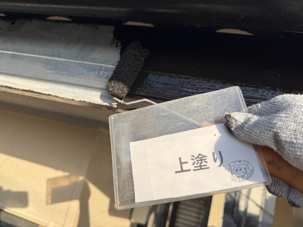 上塗り状況になります。