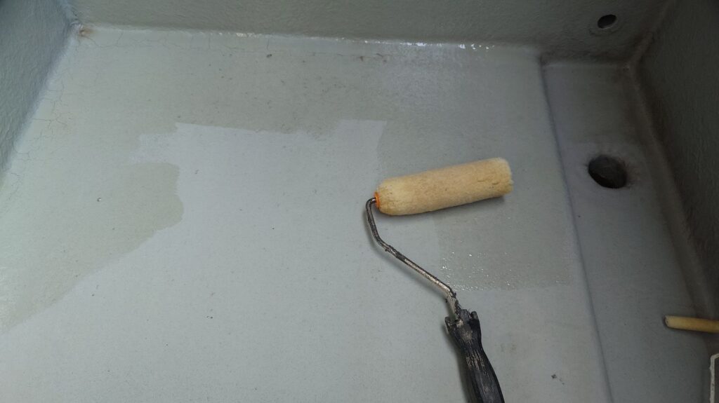 ベランダ防水<br />
プライマー状況