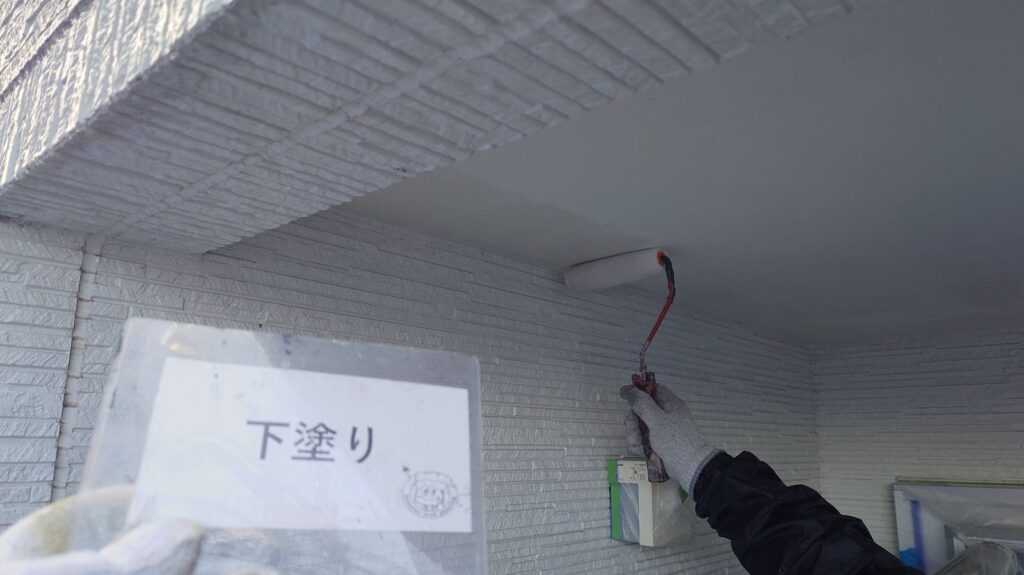 下塗り状況になります。