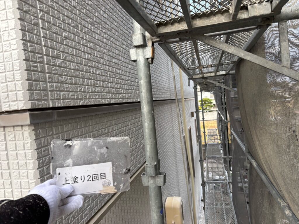 外壁塗装<br />
完成です。