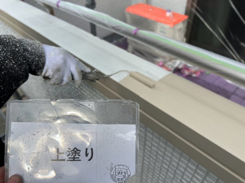 上塗り状況になります。