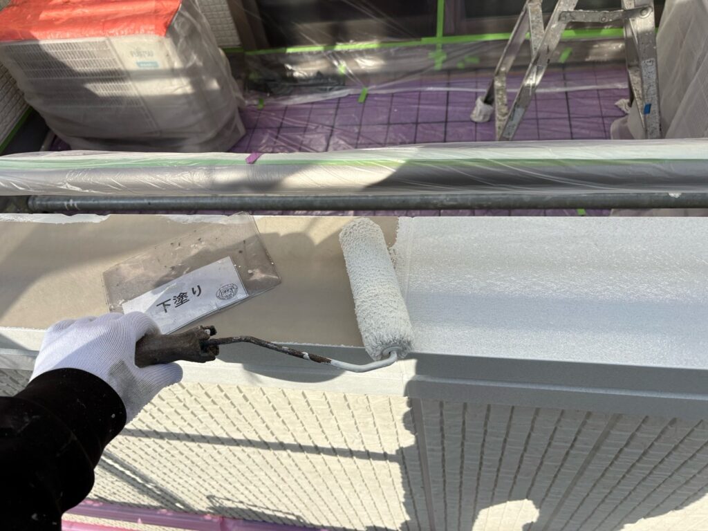 下塗り状況になります。