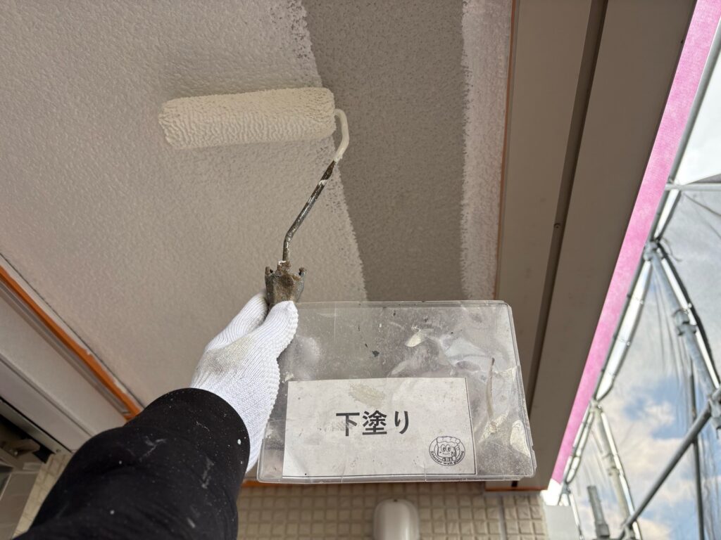 下塗り状況になります。