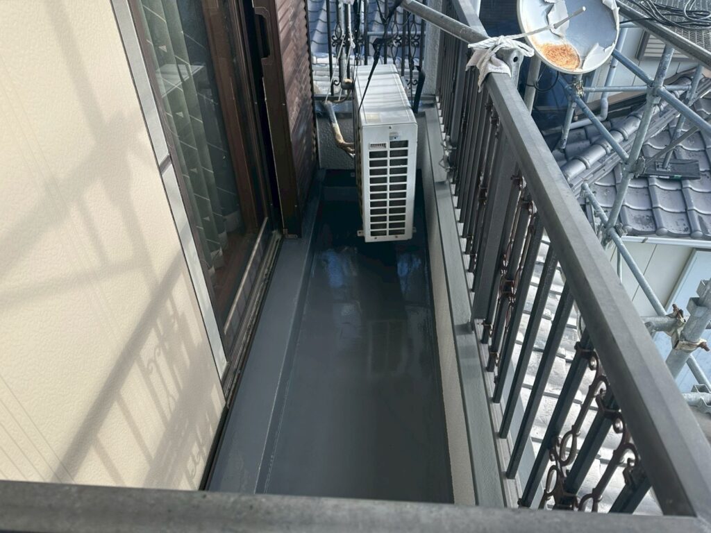 ベランダ防水<br />
完成です。