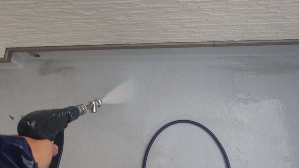 バルコニー高圧ジェット洗浄