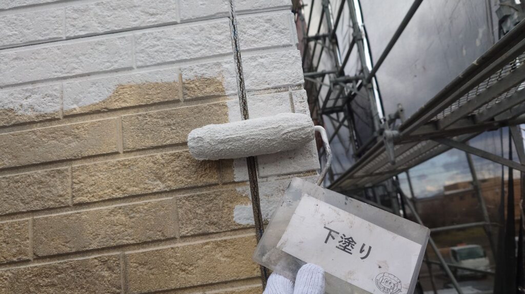 下塗り状況になります。