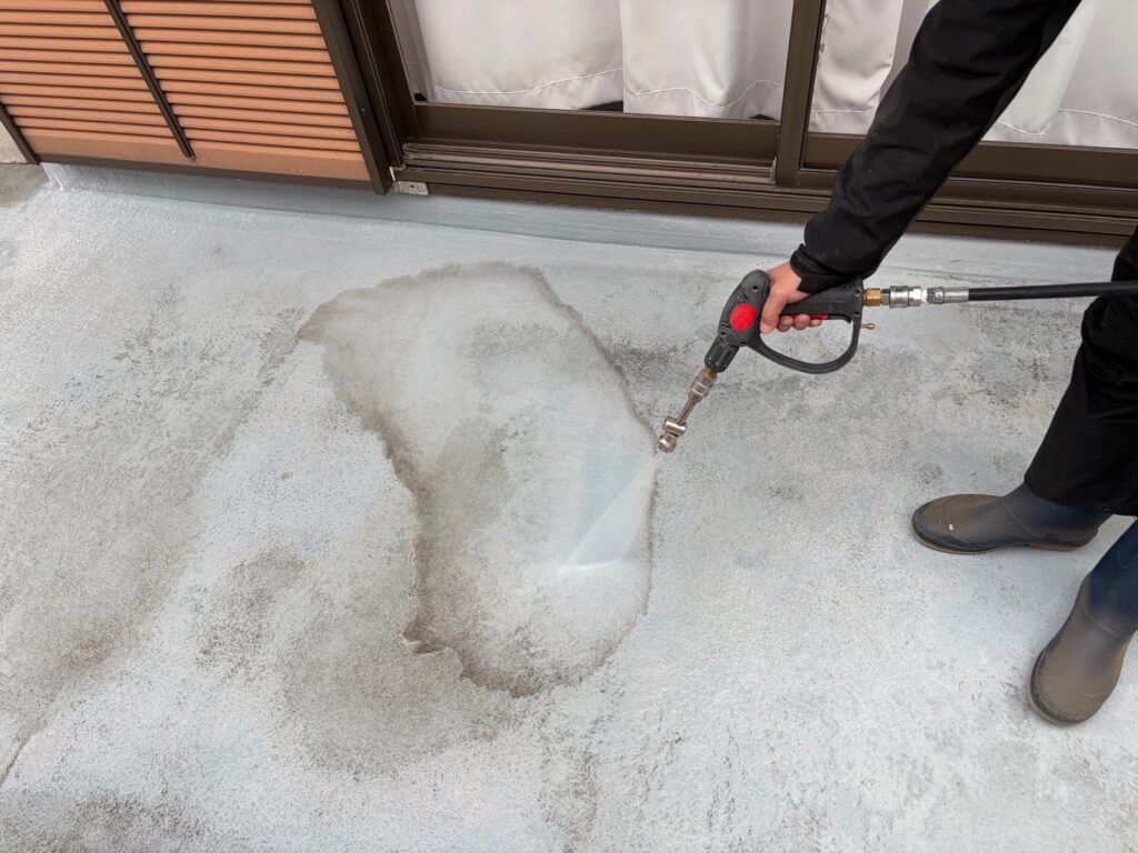 バルコニー高圧ジェット洗浄