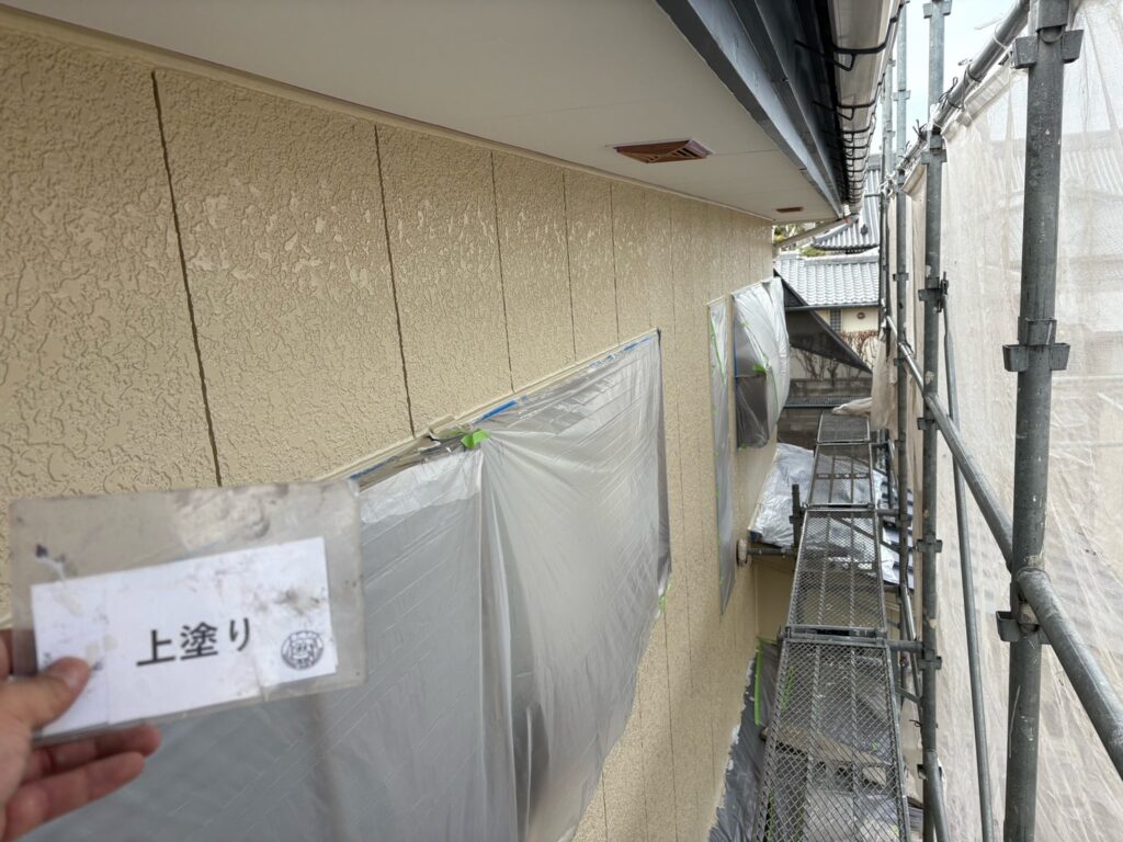 上塗り塗装後です。