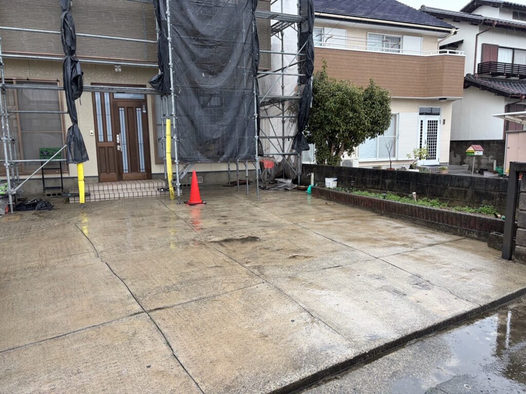 土間コンクリート高圧ジェット洗浄　完成です。