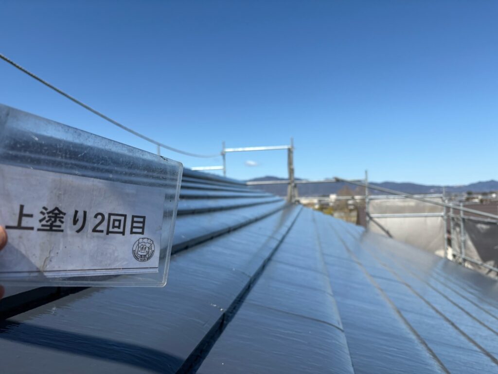 上塗り2回目<br />
完成です。