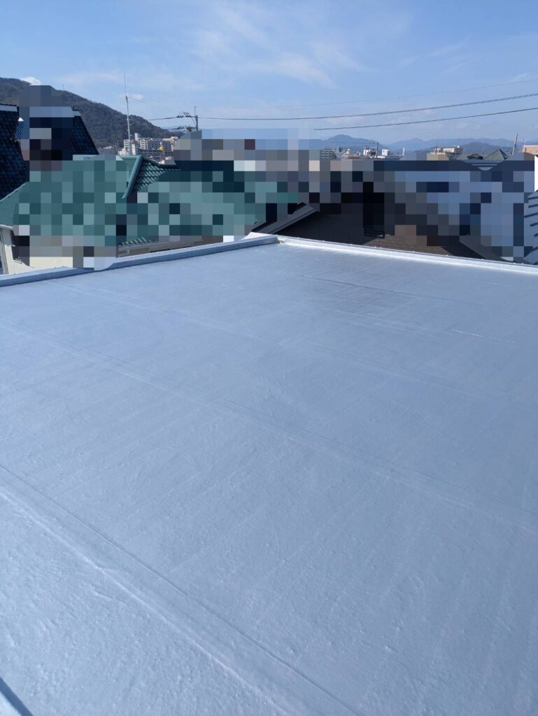 シート防水　トップコート施工事例