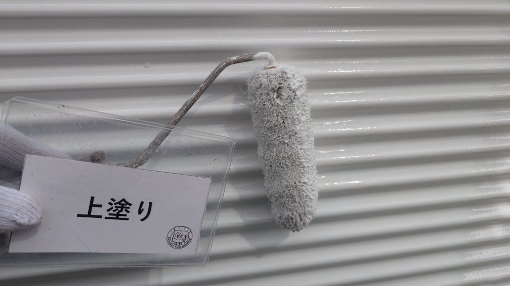 上塗り状況になります。