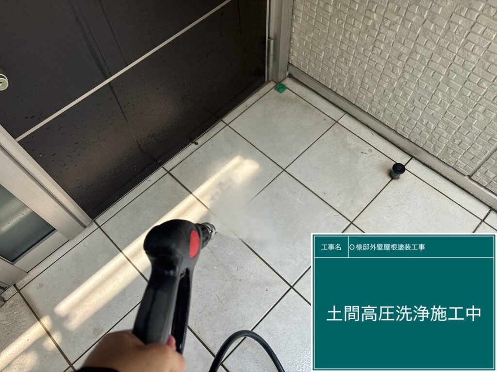土間高圧ジェット洗浄
