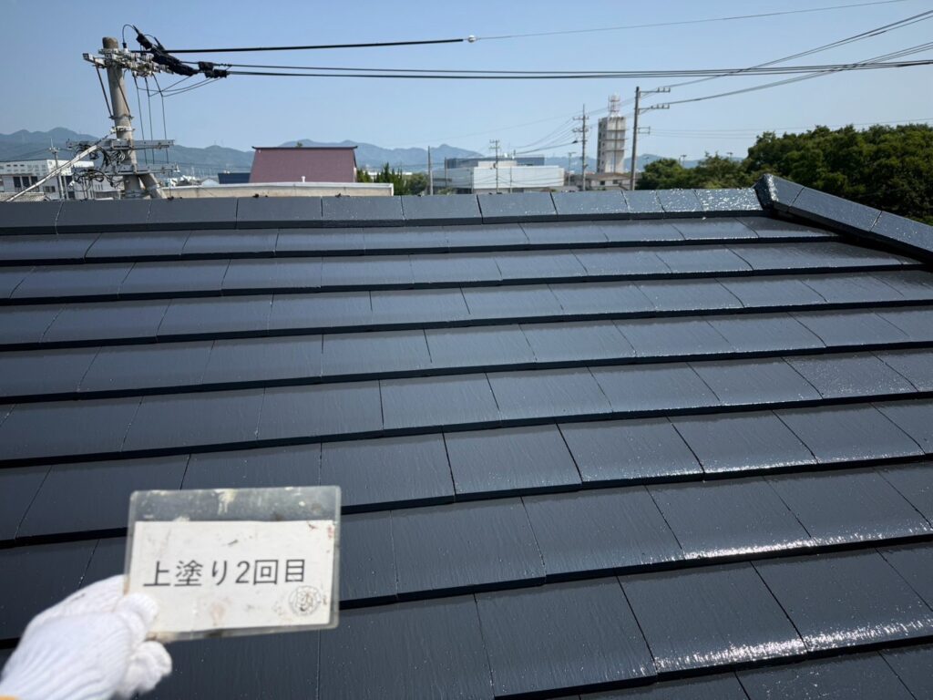 屋根塗装<br />
完成です。