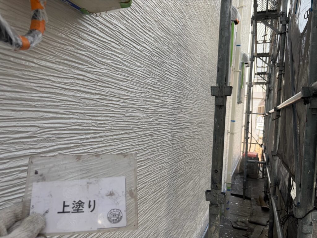 外壁<br />
上塗り完成です。