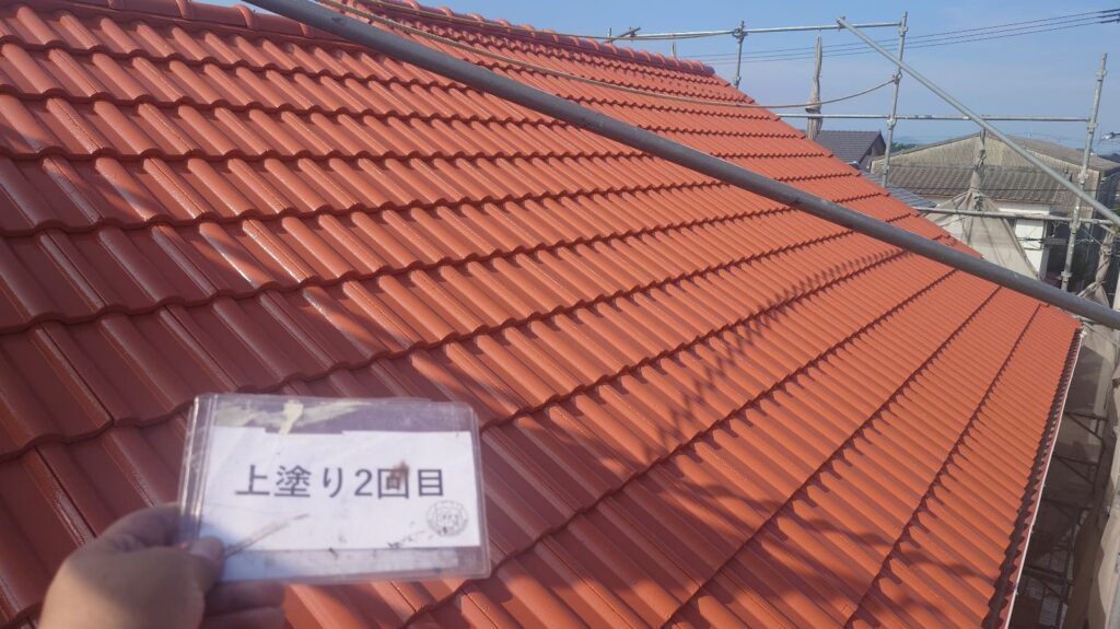 屋根塗装<br />
完成です。